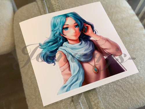 Sailor Moon - Anime - Sailor Neptune Kaiou Michiru Custom Colored Sticker Decal