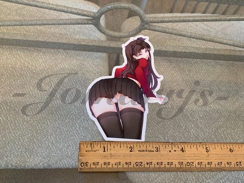 Fate - Anime - Rin Tohsake “Peek” Sticker Vinyl Decal Custom manga laptop binder