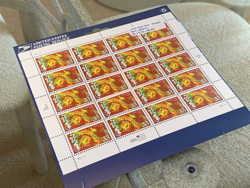 USPS Sealed 1999 Sheet 20 HAPPY NEW YEAR STAMPS 33 Cent MNH YEAR OF THE DRAGON