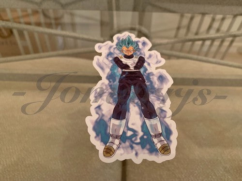 Dragon Ball Z Vegeta (d.) Blue Sticker Vinyl Sign Comic DBZ super saiyans