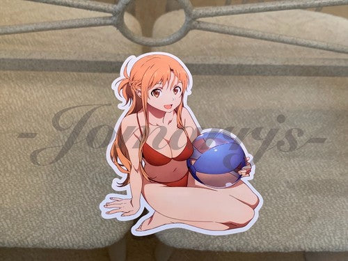 Sword Art Online - Anime- Asuna Yuuki b. Bikini Sun Fun Sticker Vinyl Decal SAO
