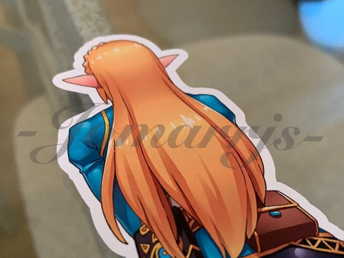 The Legend Of Zelda - Anime - Princess Zelda Custom Colored Sticker Decal #4