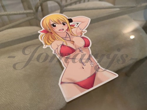 Fairy Tail - Anime - Lucy Heartfilia a. Bikini Sun Fun Sticker Vinyl Decal Sign