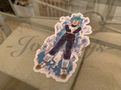 Dragon Ball Z Vegeta (d.) Blue Sticker Vinyl Sign Comic DBZ super saiyans