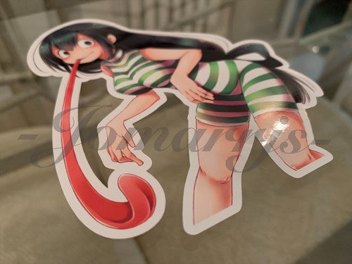 My Hero Academia Anime Froppy Tsuyu Asui c. Monokini Bikini Sun Fun Sticker