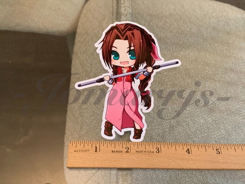 Final Fantasy - Anime - Aerith Gainsborou Chibi Custom Sticker Decals #3 ff7
