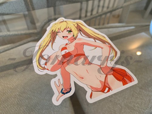 Fate - Anime - Nero Claudius Red Saber “Wink” Bikini Sun Fun Vinyl Sticker manga