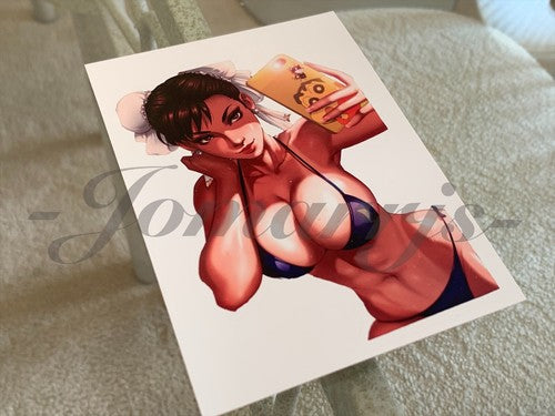 Street Fighter - Anime - Chun Li “Selfie” Bikini Sun Fun Sticker Decal Vinyl #3