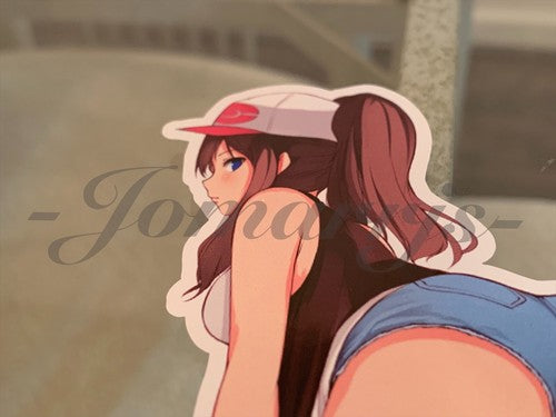 Pokemon - Anime - Hilda Touko Sun Fun Custom Sticker Decal Vinyl manga bikini #2