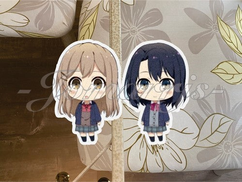Adachi & Shimamura Chibi Custom Vinyl Sticker Decal Desgin manga Binder Laptop
