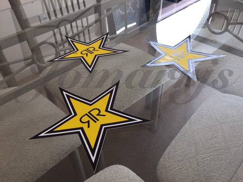 3 Authentic Rockstar Energy Drink Stickers Decal Logo BMX Motocross Racing