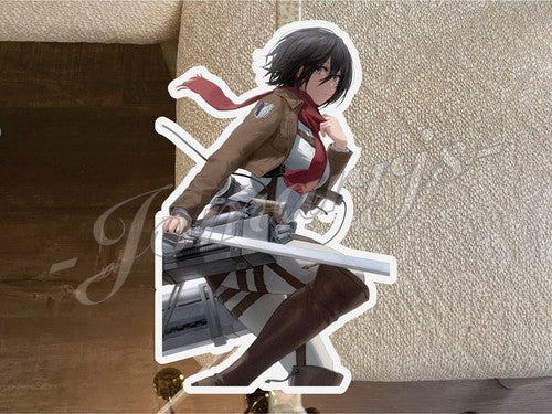 Attack on Titan Anime Mikasa Ackerman Custom Sticker Decal Vinyl manga a