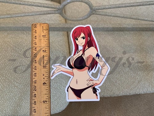 Fairy Tail - Anime - Erza Scarlet b. Bikini Sun Fun Sticker Vinyl Decal Sign