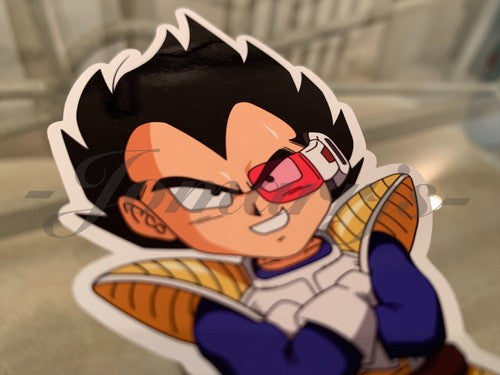 Dragon Ball Z Vegeta (f.) Chibi Sticker Vinyl Sign Comic DBZ super saiyans