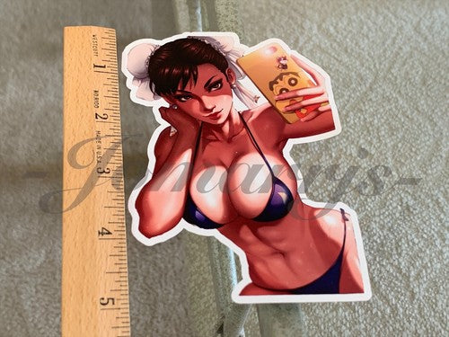 Street Fighter - Anime - Chun Li “Selfie” Bikini Sun Fun Sticker Decal Vinyl #3