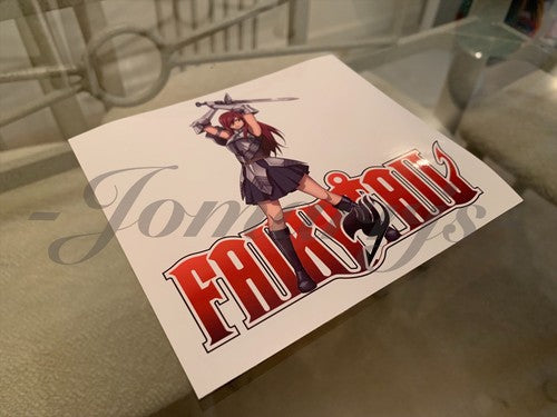 Fairy Tail - Anime - Erza Scarlet Sticker Vinyl Sign custom mage guild