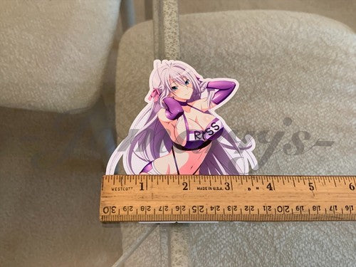 High School DxD Anime Rossweisse Bikini Sun Fun Sticker Decal lingerie