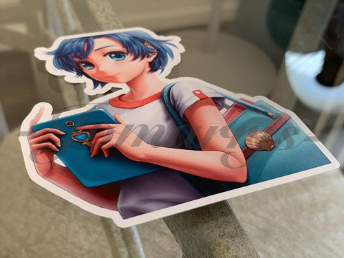 Sailor Moon - Anime - Sailor Mercury Mizuno Ami Custom Colored Sticker Decal