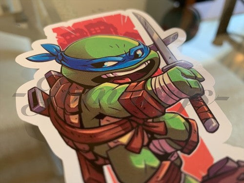 Teenage Mutant Ninja Turtles Leonardo Sticker Decal Sign Chibi Movie