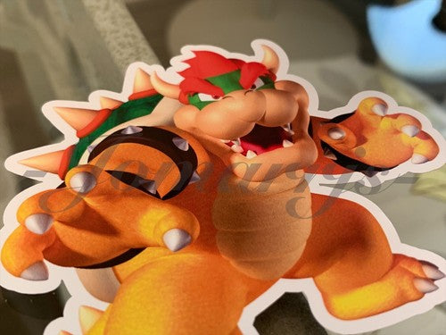 Super Mario - Anime - Bowser Custom Sticker Decal Vinyl #1 nintendo galaxy