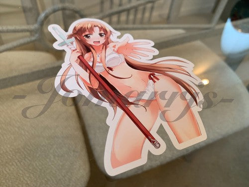 Sword Art Online - Anime- Asuna Yuuki c. Bikini Sun Fun Sticker Vinyl Decal SAO