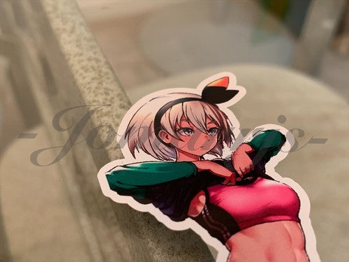 Pokemon - Anime - Bea Sexy Bikini Beach Sun Fun Custom Sticker Decal 5