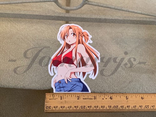 Sword Art Online - Anime- Asuna Yuuki a. Bikini Sun Fun Sticker Vinyl Decal SAO