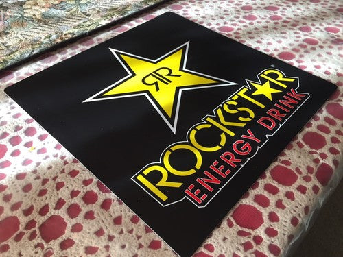 Authentic Rockstar Energy Drink Window Sign Plaque Decals Stickers Monster Rare