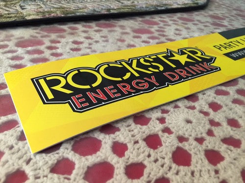 3 New Rockstar Energy Drink 14"x3" Bumper Stickers / Decals / Signs -- Rare
