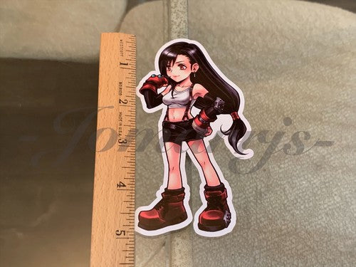 Final Fantasy - Anime - Tifa Lockhart Chibi Custom Sticker Decals #3 ff7 vii