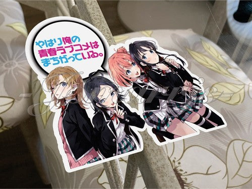 Yahari Ore No Anime Komachi Iiroha Yui Yukino Group Custom Sticker Decal Manga