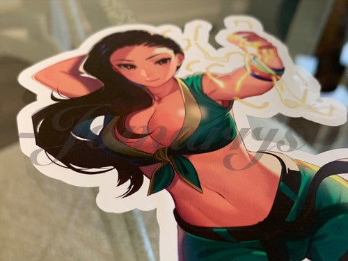 Street Fighter - Anime - Laura Matsuda Bikini Sun Fun Sticker Decal Vinyl #a