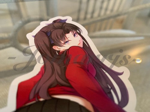 Fate - Anime - Rin Tohsake “Peek” Sticker Vinyl Decal Custom manga laptop binder