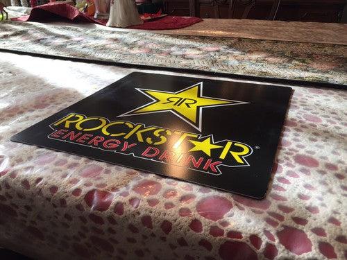 Authentic Rockstar Energy Drink Window Sign Plaque Decals Stickers Monster Rare
