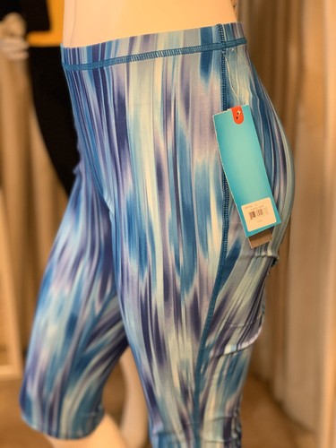 New Balance Women's Blue White Yoga Pants Running Leggings Activewear