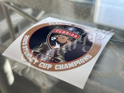 Florida Panthers 2025 Stanley Cup Champions Custom Sticker Decal NHL 3"-18"