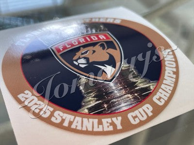 Florida Panthers 2025 Stanley Cup Champions Custom Sticker Decal NHL 3"-18"