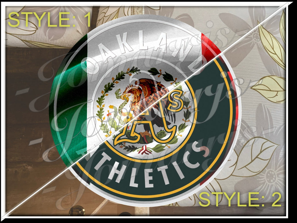 Oakland Athletics Custom Mexico Flag MLB Sticker Decal Vinyl A's Mexican Pride