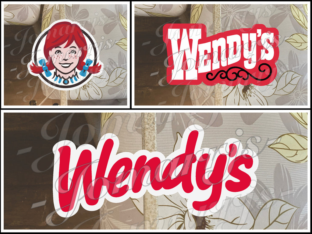 Wendy's Hamburgers Logo Custom Vinyl Sticker Decal fan tumbler laptop fast food