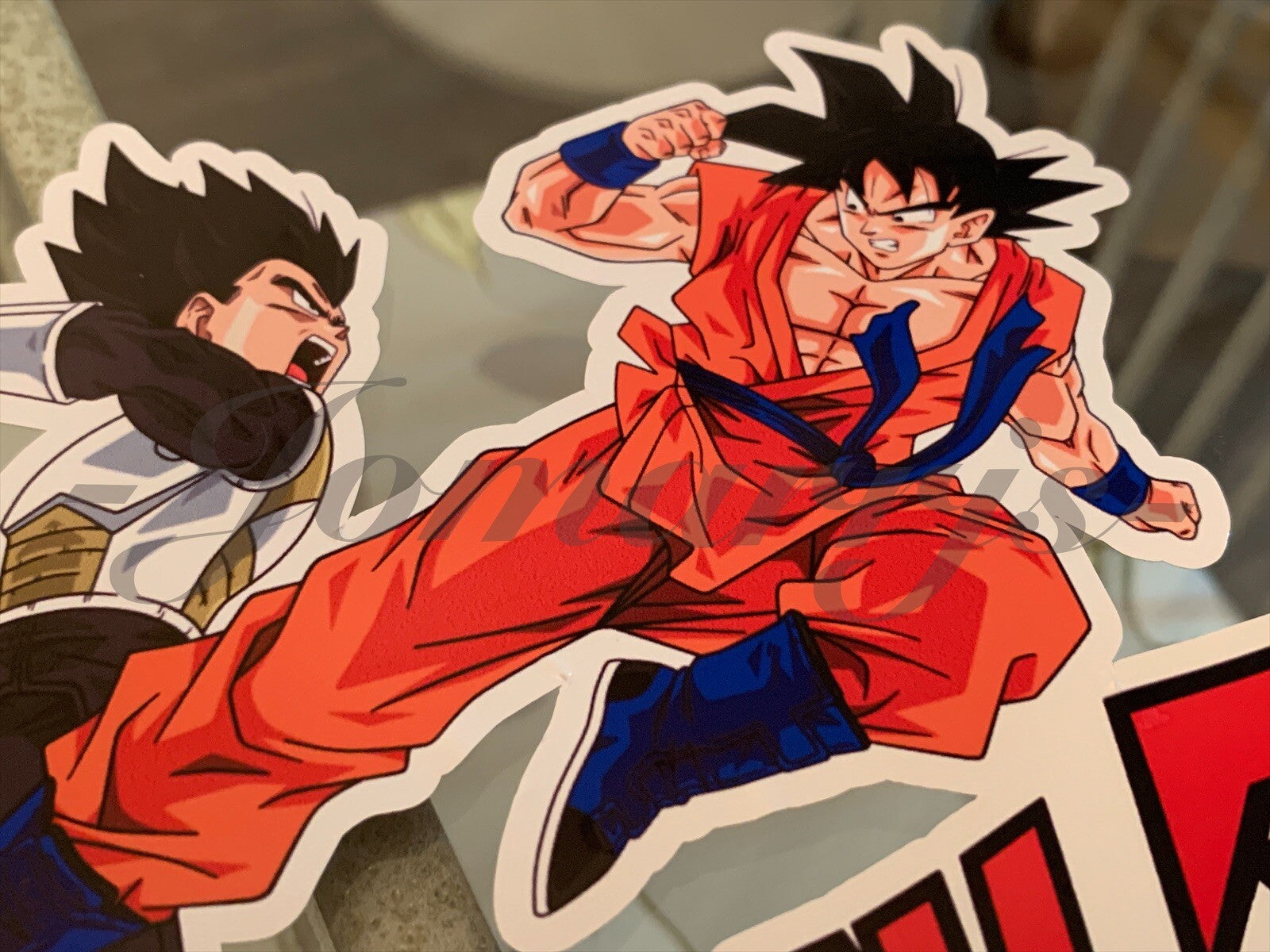Dragon Ball Z Goku Vegeta Battle Custom Sticker DBZ 1. super saiyan anime manga