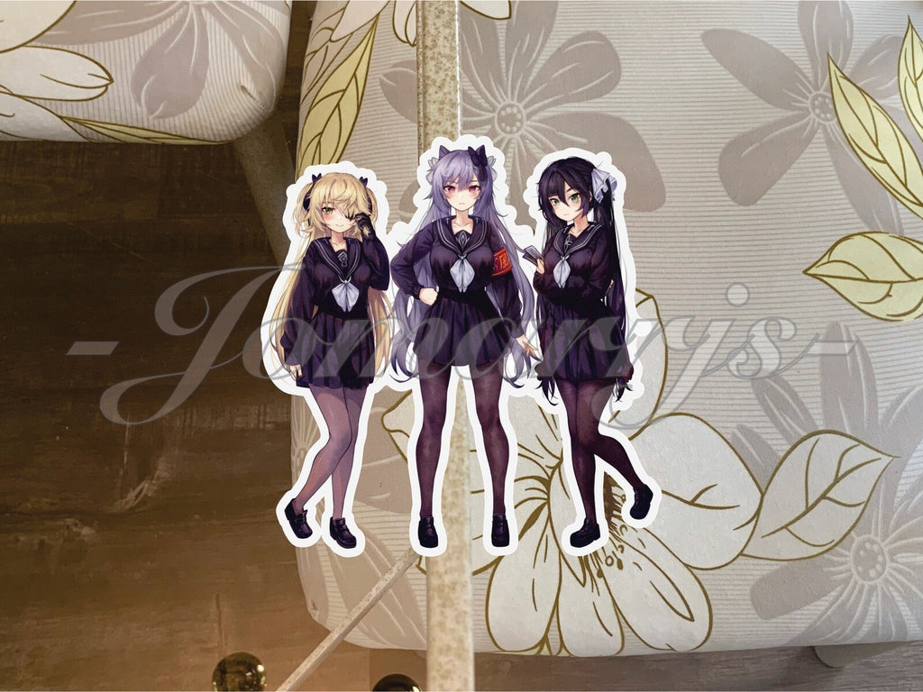 Genshin Impact Anime Fischl Keqing Mona Emblem Logo Custom Sticker Decal Art