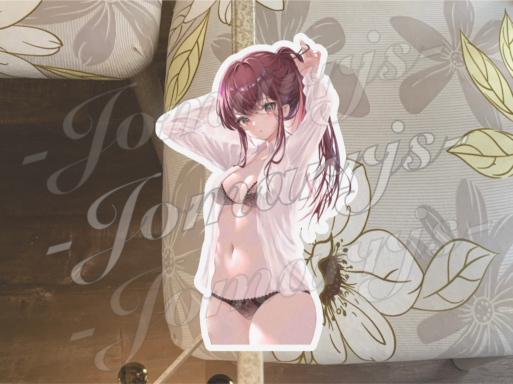 Anime Pin Up Girl 32 Sticker lewd sexy oppai ecchi waifu manga bikini lingerie