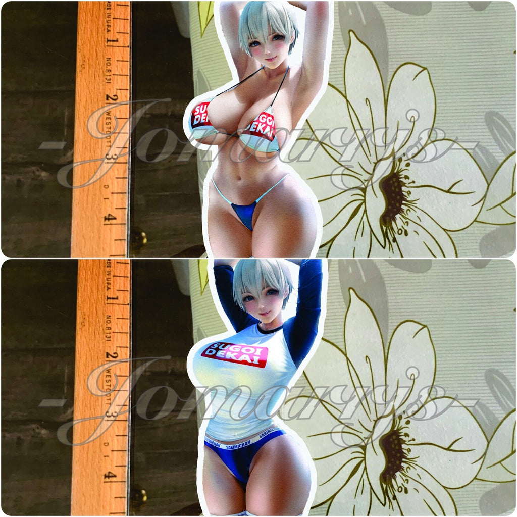 Uzaki chan Wants to Hang Out Anime Hana Bikini Sun Fun Sticker Decal art c. d.