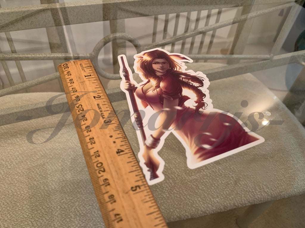 Final Fantasy Gaming Aerith Gainsborough Sticker Decals Vinyl ff 7 anime vii B.