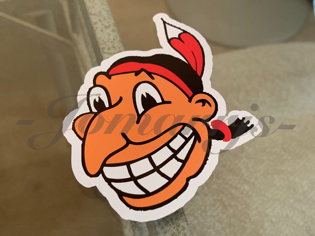Cleveland Indian Baseball Logo MLB Sticker Decal chief wahoo 2-18" waterproof