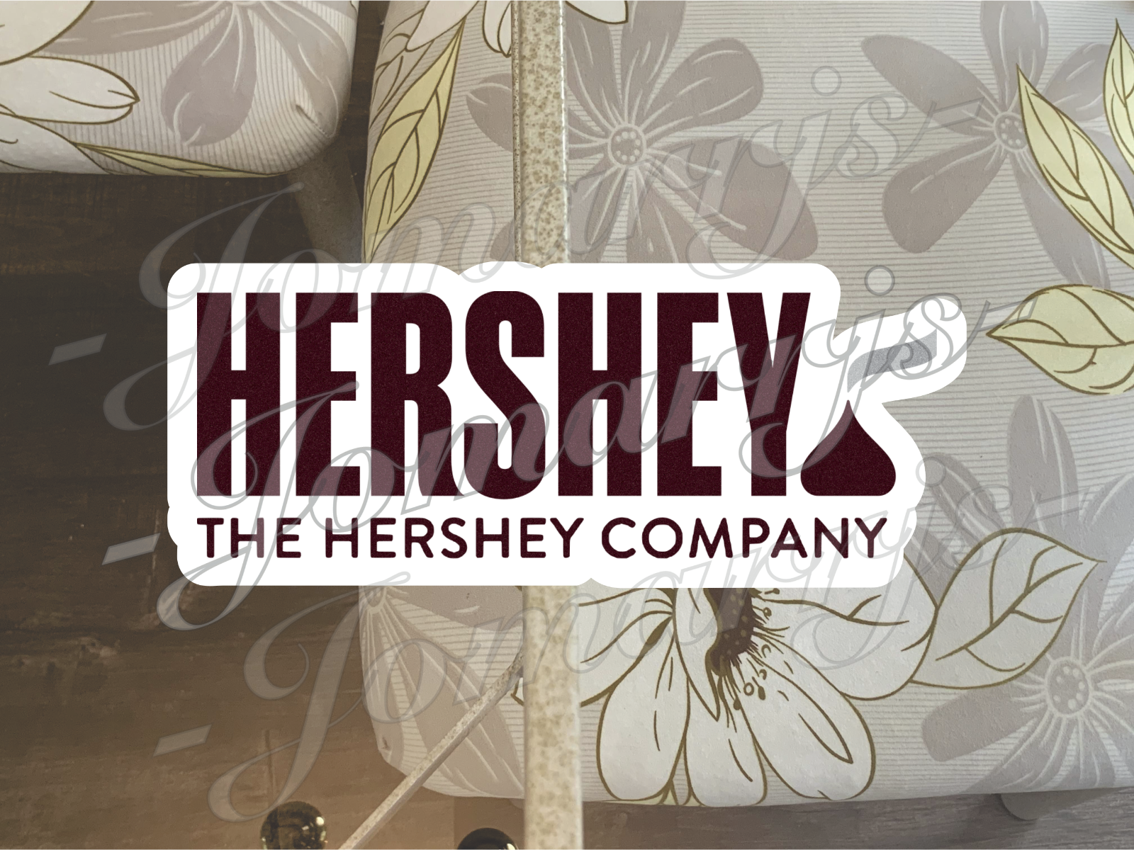 Hershey's Kiss Logo Candy Brand Custom Vinyl Sticker Decal fan tumbler laptop