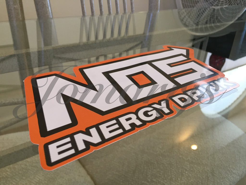 NOS Energy Drink Stickers Decal Sign Logo BMX Motocross Racing Red Bull *4"-18"*