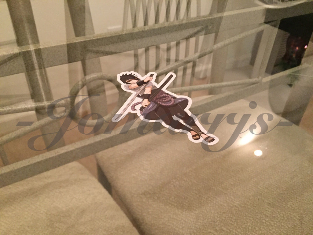 Naruto - Anime - Sasuke Uchiha Sticker Decals Vinyl Sign Comic *Sz: 4”-18”*