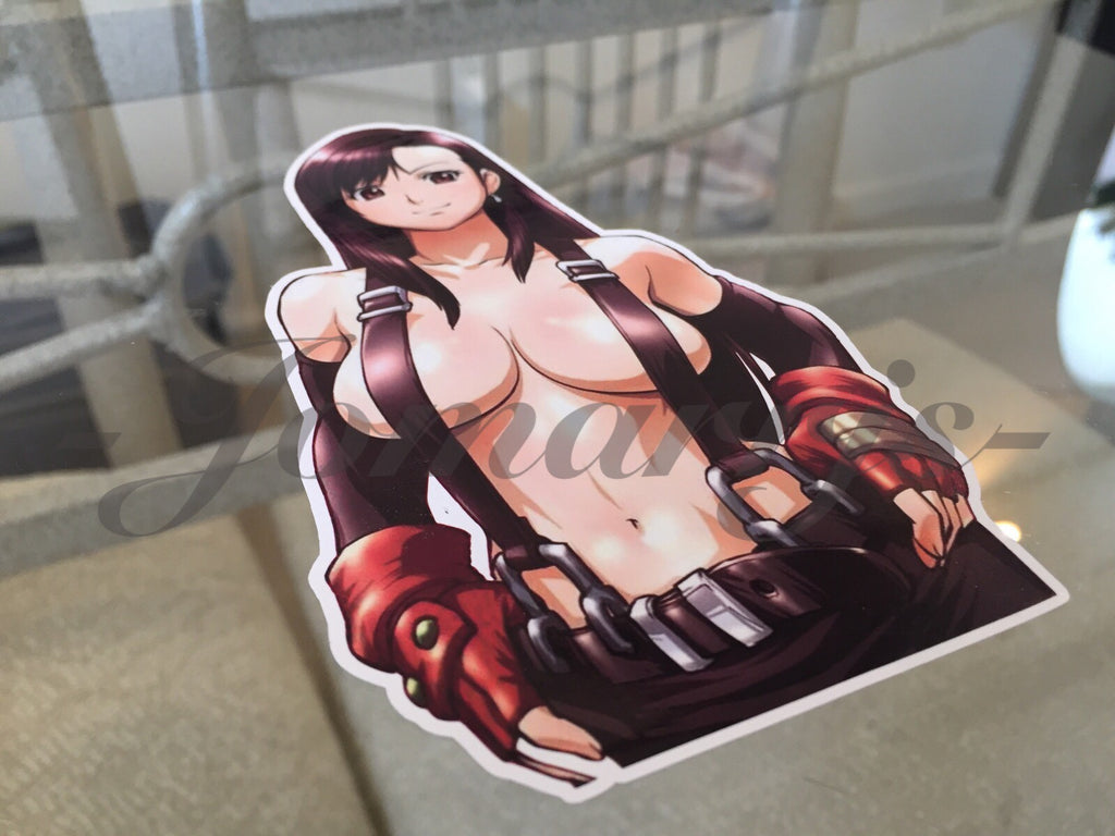 Final Fantasy Gaming Tifa Lockhart "Strapped" Sticker Decals Vinyl ff 7 anime