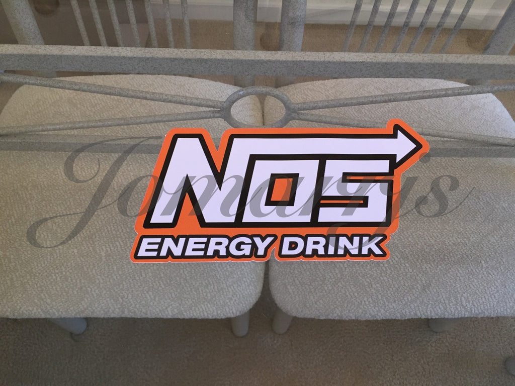 NOS Energy Drink Stickers Decal Sign Logo BMX Motocross Racing Red Bull *4"-18"*